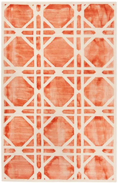 Safavieh Dip Dye Handmade Rug In Orange
