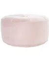 Safavieh Discontinued  Amais Round Ottoman In Blush