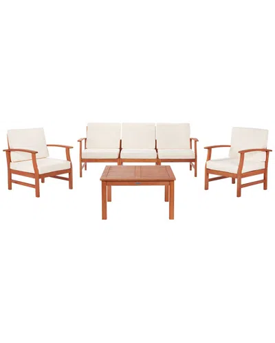 Safavieh Parcer Outdoor 4pc Living Set In Natural
