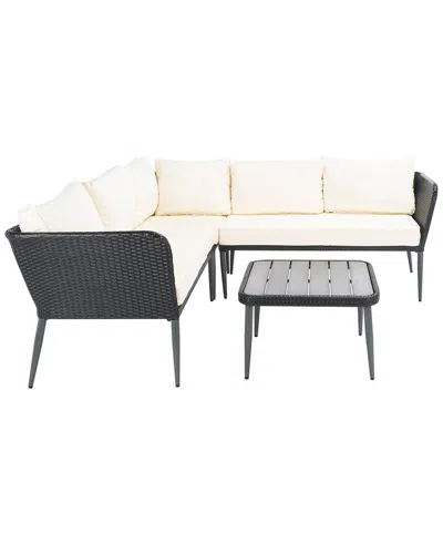 Safavieh Serson Outdoor 4pc Sofa Set In Brown