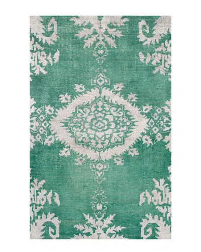Safavieh Discontinued  Stone Wash Hand-knotted Rug In Green