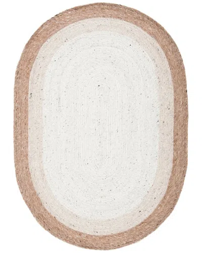 Safavieh Dnu  Braided Wool-blend Area Rug In Beige