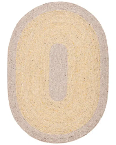 Safavieh Dnu  Braided Wool-blend Area Rug In Gold