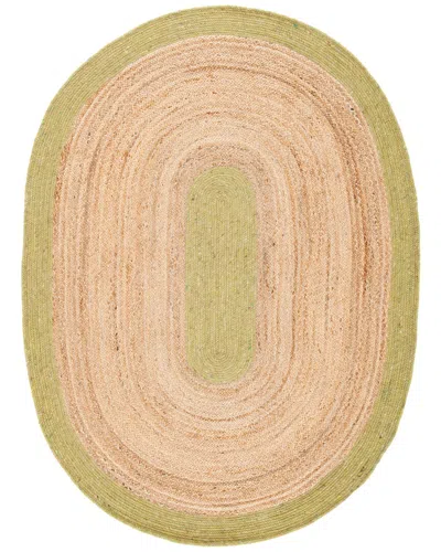 Safavieh Dnu  Braided Wool-blend Area Rug In Green