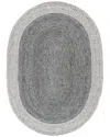 Safavieh Dnu  Braided Wool-blend Area Rug In Grey