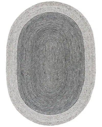 Safavieh Dnu  Braided Wool-blend Area Rug In Grey