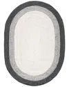 Safavieh Dnu  Braided Wool-blend Area Rug In Grey