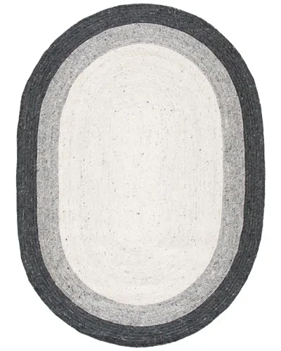 Safavieh Dnu  Braided Wool-blend Area Rug In Grey