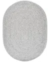 Safavieh Dnu  Braided Wool-blend Area Rug In Grey