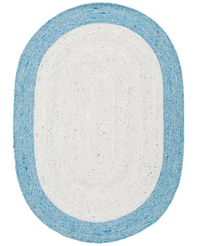 Safavieh Dnu  Braided Wool-blend Area Rug In Ivory