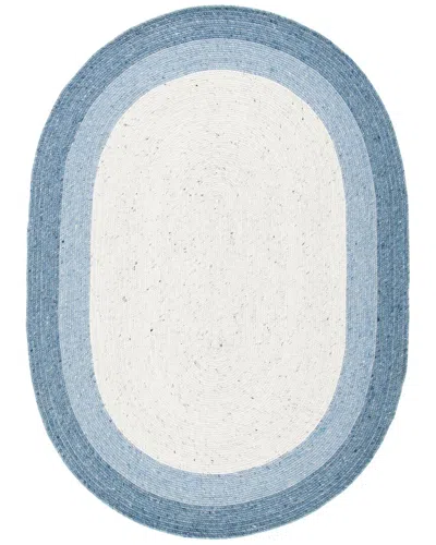 Safavieh Dnu  Braided Wool-blend Area Rug In Ivory