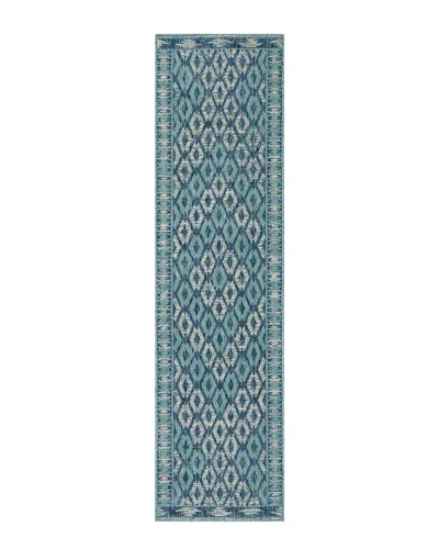 Safavieh Dnu  Courtyard Indoor/outdoor Rug In Blue