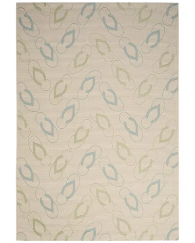 Safavieh Dnu  Courtyard Polypropylene & Polyester Rug In Beige