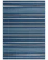 Safavieh Dnu  Courtyard Polypropylene & Polyester Rug In Blue