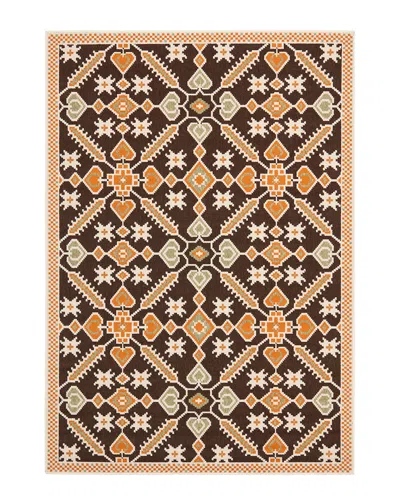Safavieh Dnu  Veranda Indoor/outdoor Rug In Chocolate