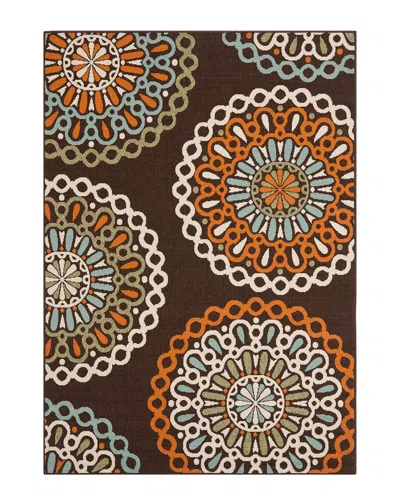 Safavieh Dnu  Veranda Indoor/outdoor Rug In Chocolate