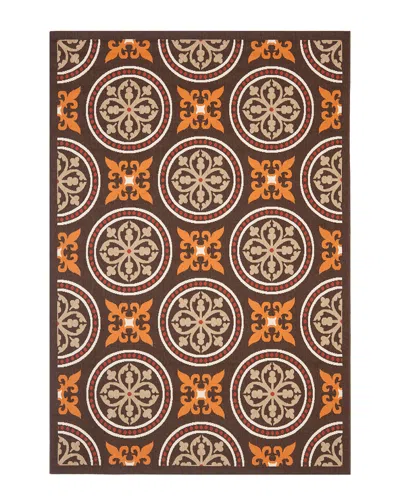 Safavieh Dnu  Veranda Indoor/outdoor Rug In Chocolate