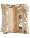Safavieh Do Not Use  Set Of 2 Peyton Pillows In Brown