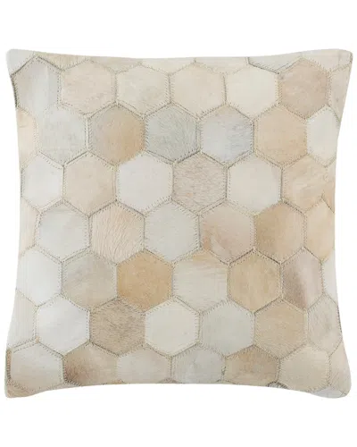 Safavieh Do Not Use  Tiled Cowhide Pillow In Multi
