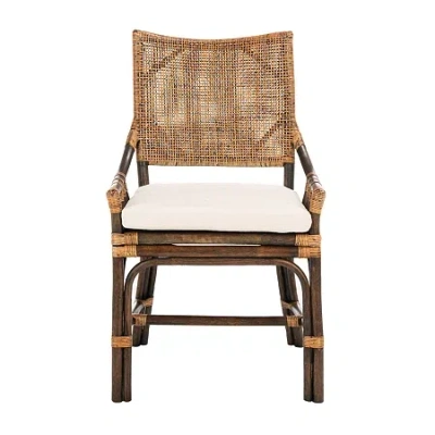 Safavieh Donatella Upholstered Armchair In Brown