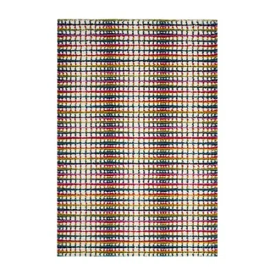 Safavieh Dorian Geometric Shag Rectangular Rugs In Brown