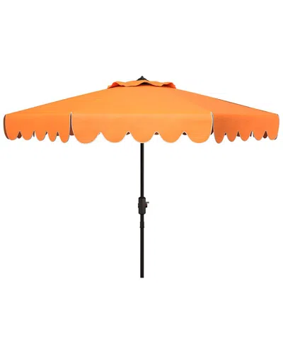 Safavieh Dorinda 9ft Crank Umbrella In Orange