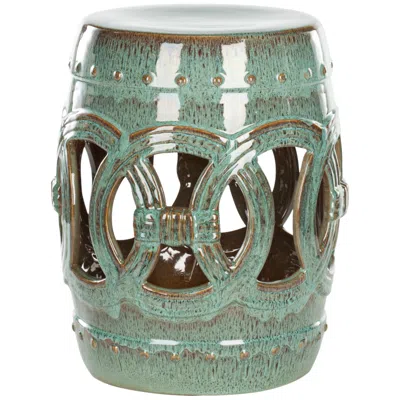 Safavieh Double Coin Blue-green Ceramic Garden Stool