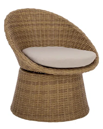 Safavieh Outdoor Drew Swivel Chair In Brown