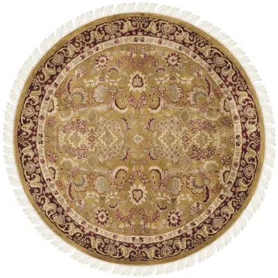 Safavieh Dynasty Hand Knotted Wool Oriental Rug In Gold