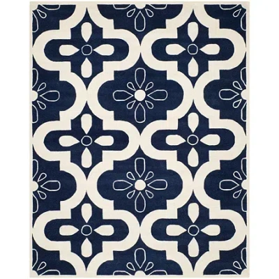 Safavieh Eadaoin Geometric Hand Tufted Wool Rug In Blue