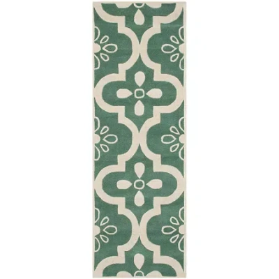 Safavieh Eadaoin Geometric Hand Tufted Wool Rug In Green
