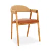 Safavieh Eamon Leather Dining Chair In Brown
