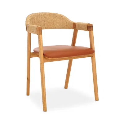 Safavieh Eamon Leather Dining Chair In Brown