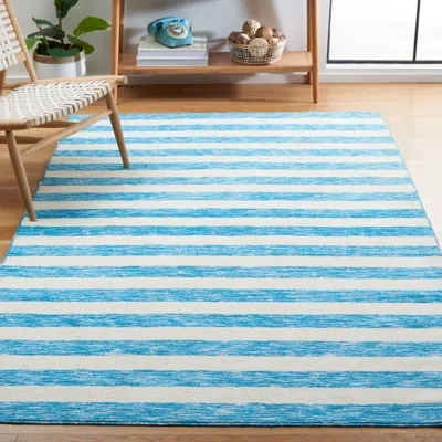 Safavieh Easy Care Machine Washable Area Rug, Blue / Ivory Contemporary Style Easy Care In Multi