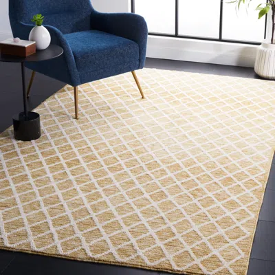 Safavieh Easy Care Machine Washable Area Rug, Gold / Ivory Contemporary Style Easy Care In Yellow