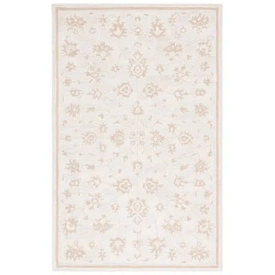 Safavieh Ebony Hand Tufted Wool Pile Oriental Rug In Beige;ivory