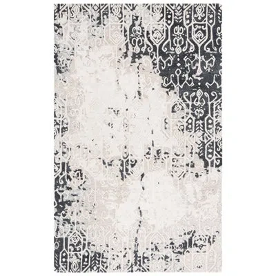 Safavieh Ebony Hand Tufted Wool Pile Rug In Black;ivory