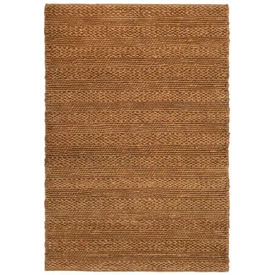 Safavieh Eco-smart Natural Fiber Hand Woven Jute/cotton Striped Rug In Gold