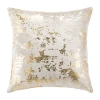 Safavieh Edmee Metallic Square Throw Pillow In Sand