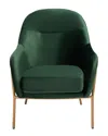 Safavieh Eleazer Green Velvet Accent Chair
