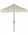 Safavieh Elegant 11' Valance Umbrella In Brown