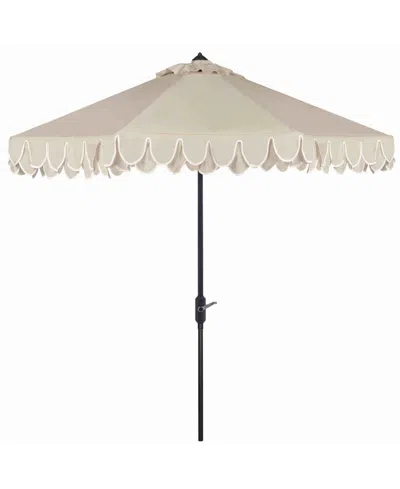 Safavieh Elegant 11' Valance Umbrella In Brown