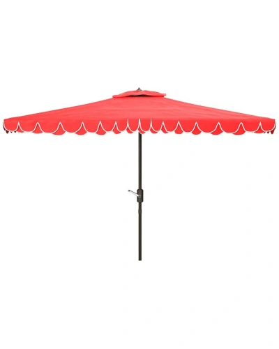 Safavieh Elegant 6.5x10 Rect Umbrella In Red