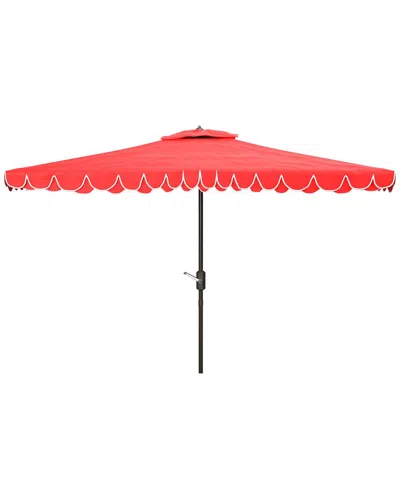 Safavieh Elegant 6.5x10 Rect Umbrella In Red