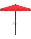 Safavieh Indoor/outdoor Elegant 7.5' Square Umbrella In Red