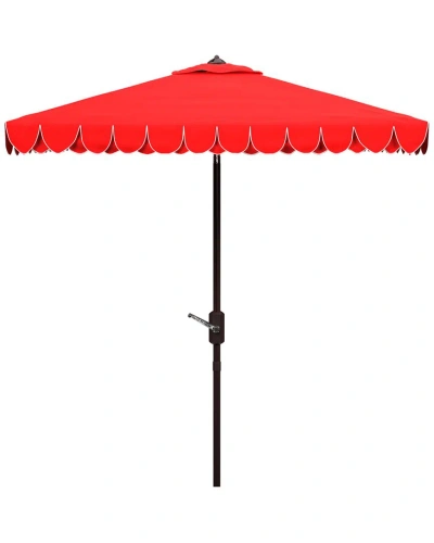 Safavieh Elegant 7.5' Square Umbrella In Red
