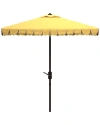 Safavieh Indoor/outdoor Elegant 7.5' Square Umbrella In Yellow