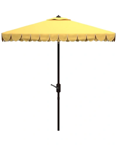 Safavieh Indoor/outdoor Elegant 7.5' Square Umbrella In Yellow