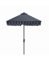Safavieh Elegant 7.5' Square Umbrella In Black