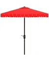 Safavieh Indoor/outdoor Elegant 7.5' Square Umbrella In Red